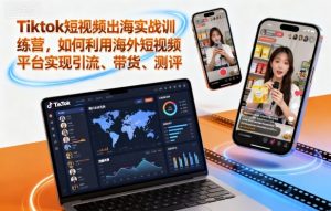 Tiktok短视频出海实战训练营，如何利用海外短视频平台实现引流、带货、测评| 鹿鸣网创