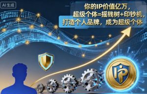 你的IP价值亿万,超级个体=摇钱树+印钞机,打造个人品牌,成为超级个体| 鹿鸣网创