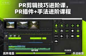PR剪辑技巧进阶课,PR插件+手法进阶课程| 鹿鸣网创