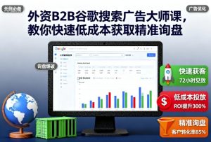 外资B2B谷歌搜索广告大师课,教你快速低成本获取精准询盘| 鹿鸣网创