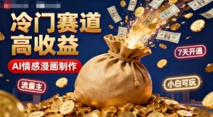 公众号冷门赛道,用AI做情感漫画,7天开通流量主,操作简单,小白可玩| 鹿鸣网创