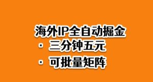 海外ip全自动掘金,2025必做蓝海项目,3分钟落地,矩阵直接开干【揭秘】| 鹿鸣网创