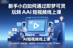 新手小白如何通过即梦可灵玩转AI短视频线上课| 鹿鸣网创