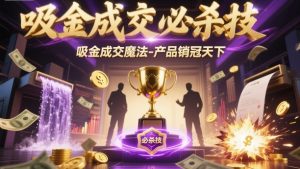 吸金成交必杀技，吸金成交魔法-产品销冠天下| 鹿鸣网创