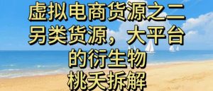 虚拟电商之二—另类的货源,大平台的衍生物| 鹿鸣网创