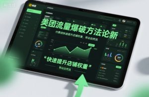 美团流量爆破方法论,付费流快速提升店铺权重,带动自然流| 鹿鸣网创