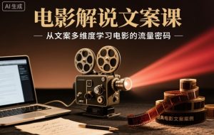 电影解说文案课,从文案多维度学习电影的流量密码| 鹿鸣网创