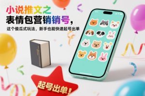 小说推文之表情包营销号,这个傻瓜式玩法,新手也能快速起号出单| 鹿鸣网创