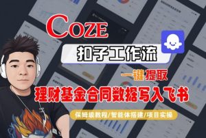 Coze扣子智能体工作流一键提取理财基金合同数据写入飞书,全流程保姆级教学| 鹿鸣网创