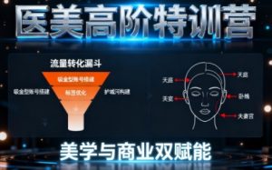 0-1000W医美高阶特训营课程,美学与商业双赋能| 鹿鸣网创