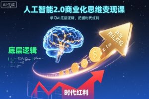 人工智能2.0商业化思维变现课,学习AI底层逻辑,把握时代红利| 鹿鸣网创