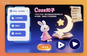 Coze扣子工作流一键生成童话皮克斯风格立体书视频,保姆级工作流搭建教程| 鹿鸣网创