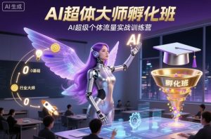 AI超体大师孵化班,AI超级个体流量实战训练营| 鹿鸣网创