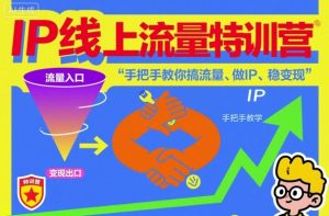 IP线上流量特训营,手把手教你搞流量、做IP、稳变现| 鹿鸣网创