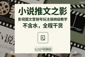 小说推文之影视图文营销号玩法保姆级教学,不含水,全程干货| 鹿鸣网创