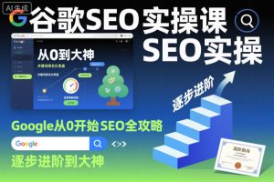 谷歌SEO实操课,Google从0开始SEO全攻略,逐步进阶到大神| 鹿鸣网创