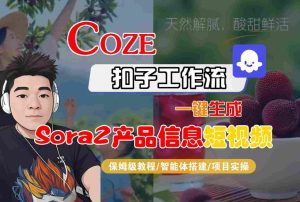 Coze扣子智能体工作流一键生成“SORA2产品信息“短视频,全流程保姆级教学| 鹿鸣网创