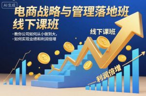 电商战略与管理落地班线下课,教你公司如何从小做到大,如何实现业绩和利润倍增【录音】| 鹿鸣网创