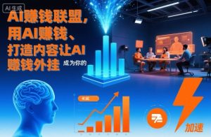 AI賺钱联盟,用AI賺钱、打造内容让AI成为你的賺钱外挂| 鹿鸣网创
