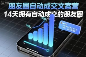 朋友圈自动成交文案营,14天拥有自动成交的朋友圈| 鹿鸣网创
