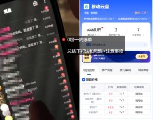 移动云盘项目，我们自己实操爆单一周4000与经验总结| 鹿鸣网创