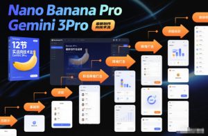Nano Banana Pro Gemini 3Pro,最新创作实战课,12节实战向技术流,职场降维打击| 鹿鸣网创