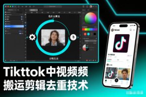 Tiktok中视频纯搬运剪辑去重技术,外来技术,自行测试| 鹿鸣网创