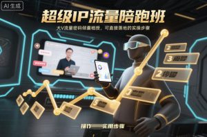 超级IP流量陪跑班，大V流量密码倾囊相授，可直接落地的实操步骤| 鹿鸣网创