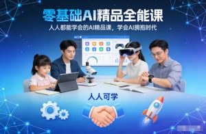 零基础AI精品全能课,人人都能学会的AI精品课,学会AI拥抱时代| 鹿鸣网创