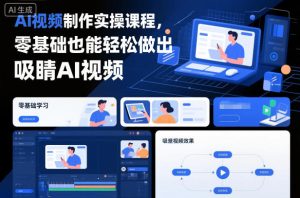 AI视频制作实操课程,零基础也能轻松做出吸睛AI视频| 鹿鸣网创