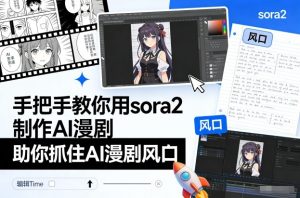 手把手教你用sora2制作AI漫剧,助你抓住AI漫剧风口| 鹿鸣网创