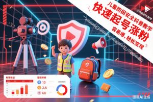 儿童防拐安全科普知识视频制作教学,快速起号涨粉,容易爆,轻松变现| 鹿鸣网创