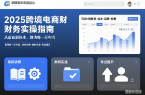 2025跨境电商财务实操指南,从后台到账本,算清每一分利润,系统讲解-案例实操-专业提升| 鹿鸣网创