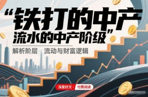 付费文章：铁打的中产，流水的中产阶级| 鹿鸣网创