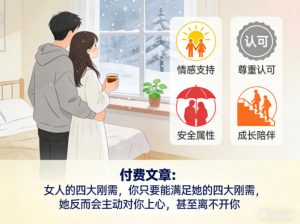 付费文章：女人的四大刚需，你只要能满足她的四大刚需，她反而会主动对你上心，甚至离不开你| 鹿鸣网创