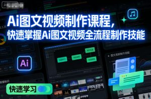 Ai图文视频制作课程，快速掌握Ai图文视频全流程制作技能| 鹿鸣网创