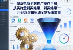 淘系电商全站推广操作手册，从买流量到买结果一用经营逻辑驱动全站极限放量| 鹿鸣网创