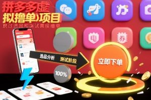 拼多多虚拟撸单项目，跳过选品和测试直接撸单| 鹿鸣网创