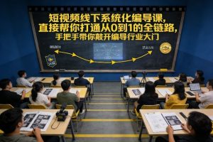 短视频线下系统化编导课，直接帮你打通从0到1的全链路，手把手带你敲开编导行业大门| 鹿鸣网创