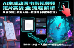 AI生成动画电影视频短片实战全流程解析，从剧本到分镜到人物一致性等手把手教你| 鹿鸣网创