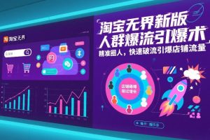 淘宝无界新版人群爆流引爆术，精准圈人，快速破流引爆店铺流量| 鹿鸣网创