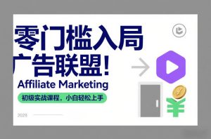 零门槛入局广告联盟！Affiliate Marketing初级实战课程，小白轻松上手| 鹿鸣网创