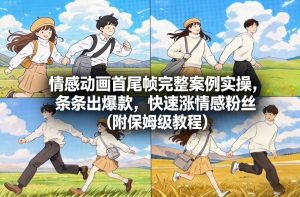 情感动画首尾帧完整案例实操，条条出爆款，快速涨情感粉丝（附保姆级教程）| 鹿鸣网创