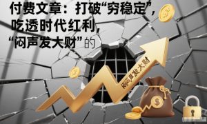 付费文章：打破“穷稳定”，吃透时代红利，“闷声发大财”的终极真谛| 鹿鸣网创