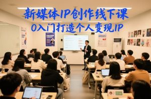 新媒体IP创作线下课,0入门打造个人变现IP| 鹿鸣网创