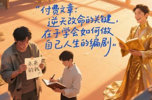 付费文章:逆天改命的关键,在于学会如何做自己人生的编剧| 鹿鸣网创