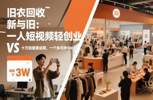 旧衣回收“新”与“旧”：一人短视频轻创业，VS十万加盟重运营，一个多月挣3W【揭秘】| 鹿鸣网创