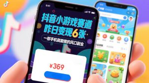 抖音小游戏赛道，昨日变现600+，零基础一部手机就能做的风口副业【揭秘】| 鹿鸣网创