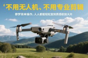 不用无人机、不用专业剪辑，即梦简单操作，人人都能轻松复刻质感航拍大片| 鹿鸣网创
