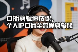 口播剪辑速成课，个人IP口播全流程剪辑课| 鹿鸣网创